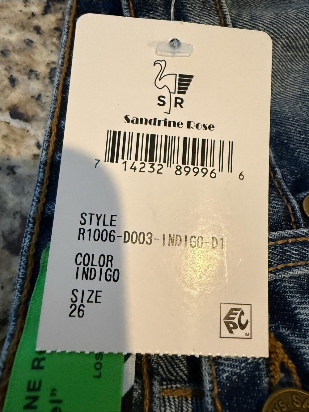 Sandrine Rose Jeans Size 31 NWT High Rise Wide Leg Straight Denim Distressed - Picture 5 of 6